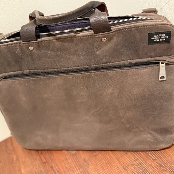 LIMITED EDITION VINTAGE JACK SPADE WARREN STREET BRIEFCASE COMPUTER BAG - Picture 5 of 8